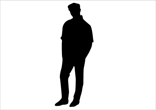 silhouette of man shrugs Plus