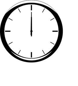 Analog Clock Clipart - 12 Uhr, Transparent background PNG HD thumbnail