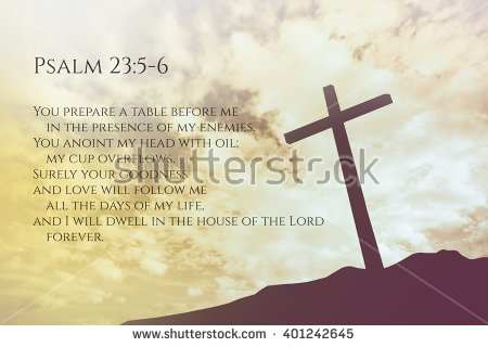 Psalm 23:5 6 Vintage Bible Verse Background On One Cross On A Hill - 23rd Psalm, Transparent background PNG HD thumbnail