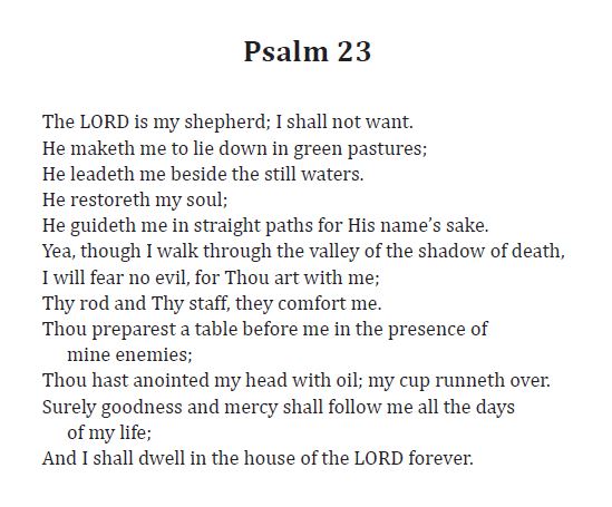 . Hdpng.com Psalm 23 English - 23rd Psalm, Transparent background PNG HD thumbnail