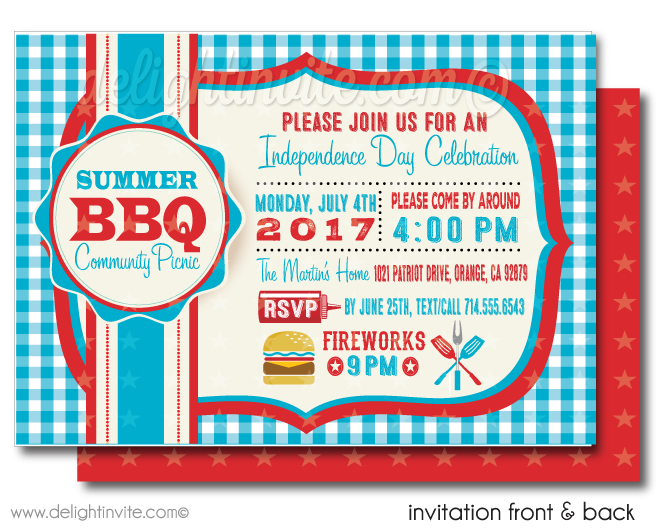 July 4Th Bbq Party Invitations - 4th Of July Bbq, Transparent background PNG HD thumbnail