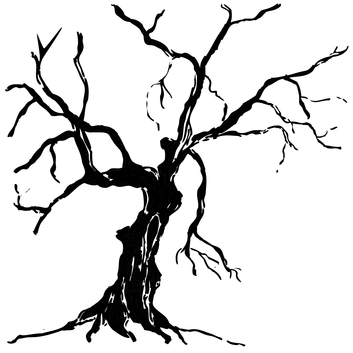 A Drawing Of A Sick Tree. - A Dying Tree, Transparent background PNG HD thumbnail
