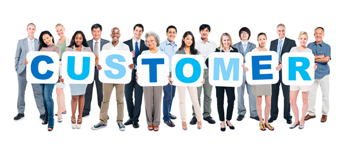 A Group Of People Holding Letters That Spell Customer - Customer, Transparent background PNG HD thumbnail