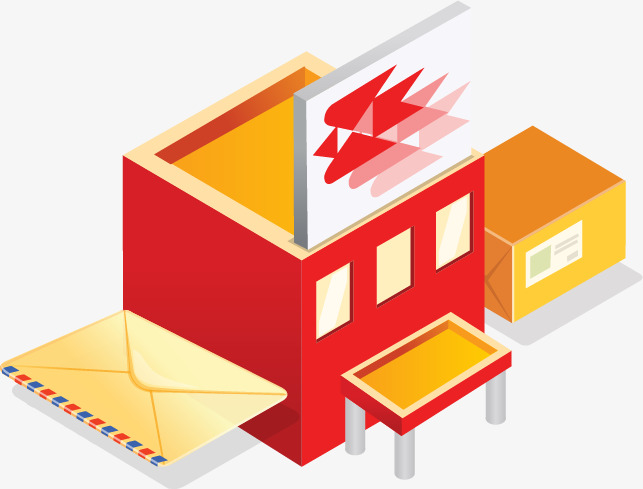 Painted Post Office, Post Office, Post Office, Send A Letter Png And Vector - A Post Office, Transparent background PNG HD thumbnail