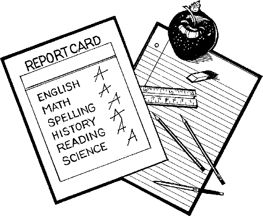 Report Card Clipart - A Report Card, Transparent background PNG HD thumbnail