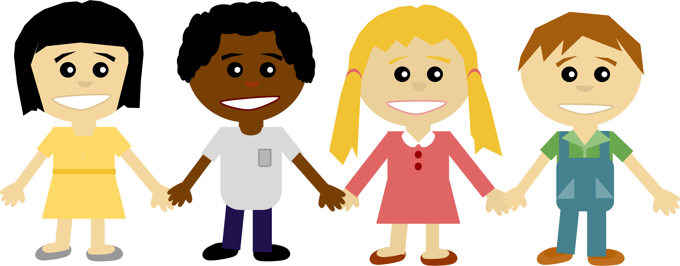 Clipart   Children Holding Hands - Aac Kids, Transparent background PNG HD thumbnail