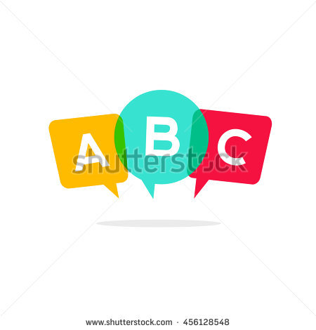 Learn Abc Letters Vector Icon, Child Speaking Conversation Logo Concept, Language School Badge Isolated - Abc Caffe Vector, Transparent background PNG HD thumbnail