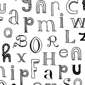 Cool Kids Alphabet Abc Back To School Design Type Text Font Fabric Black And White - Abcs Black And White, Transparent background PNG HD thumbnail