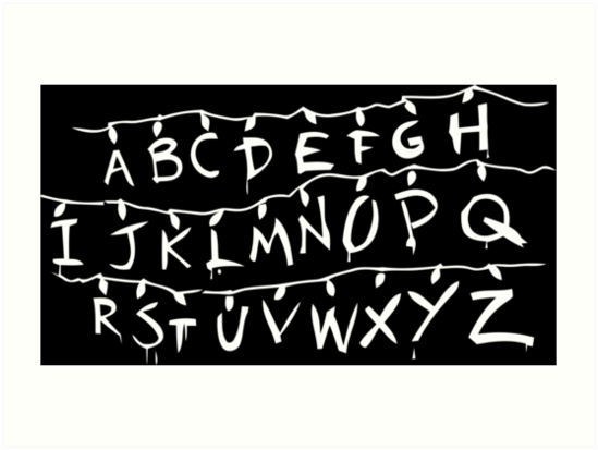 Stranger Things   Abc By Seriesclothing - Abcs Black And White, Transparent background PNG HD thumbnail