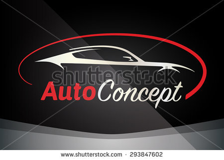 Auto Company Logo Vector Design Concept With Sports Car Silhouette   Red - Accent Auto Vector, Transparent background PNG HD thumbnail