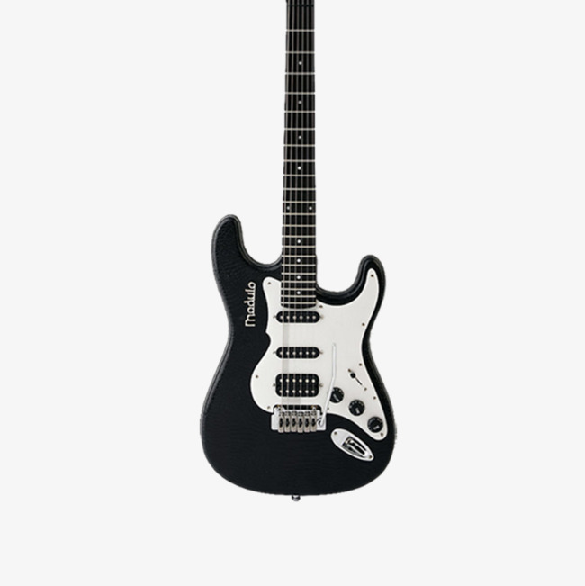 Black Guitar, Black And White, Guitar, Musical Instruments Png Image And Clipart - Acoustic Guitar Black And White, Transparent background PNG HD thumbnail