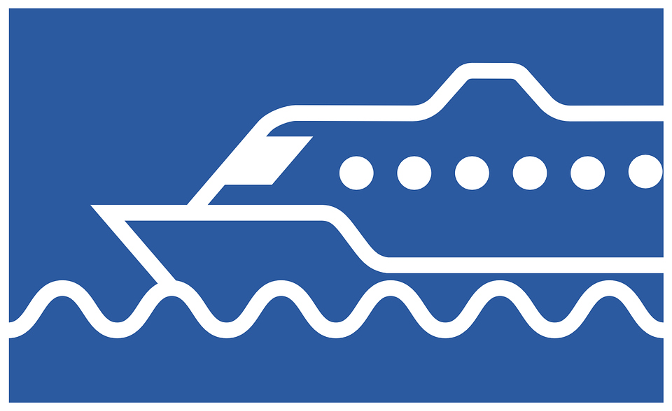 Beach Boat Logo Vector