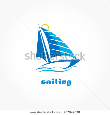 Beach Boat Logo Vector