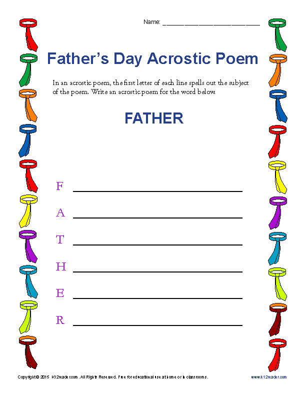 Write a Simple Acrostic Poem 