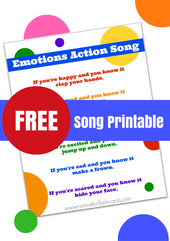 Emotions Song For Preschool With Free Lyrics Printable - Action Song, Transparent background PNG HD thumbnail