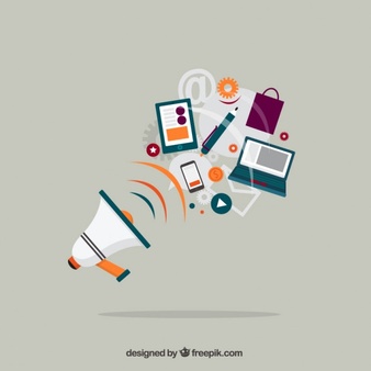 Megaphone And Business Equipment - Ad Ideas Vector, Transparent background PNG HD thumbnail