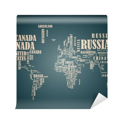 World Vector Map From Text Wall Mural   Vinyl U2022 Pixers® U2022 We Live To Change - Ada World Vector, Transparent background PNG HD thumbnail