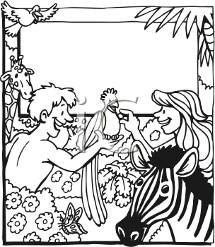 Adam And Eve Clip Art #50 - Adam And Eve Black And White, Transparent background PNG HD thumbnail