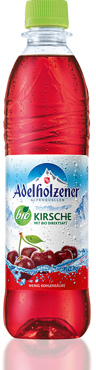 Adelholzener Bio Kirsche (Organic U2013 Cherry) 0,5L Pet Mehrweg - Adelholzener, Transparent background PNG HD thumbnail
