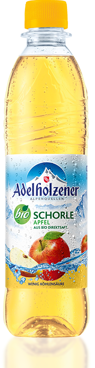 Adelholzener Bio Schorle Apfel (Organic Spritzer U2013 Apple) 0,5L Pet Mehrweg - Adelholzener, Transparent background PNG HD thumbnail