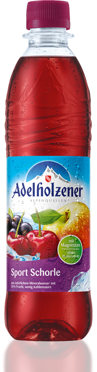 Adelholzener Sport Schorle (Sports Spritzer) 0,5L Pet Mehrweg - Adelholzener, Transparent background PNG HD thumbnail