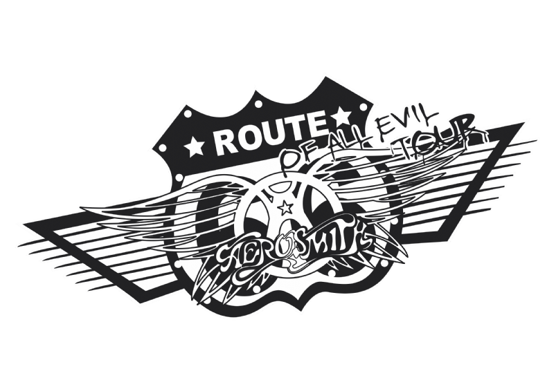 T Shirt Feminina   Bandas De Rock   Aerosmith Route - Aerosmith Route Vector, Transparent background PNG HD thumbnail