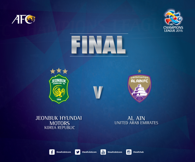 Afc Champions League 2016 Final 1St Leg Jeonbuk Hyundai Motors Vs Al Ain - Afc Champions League, Transparent background PNG HD thumbnail