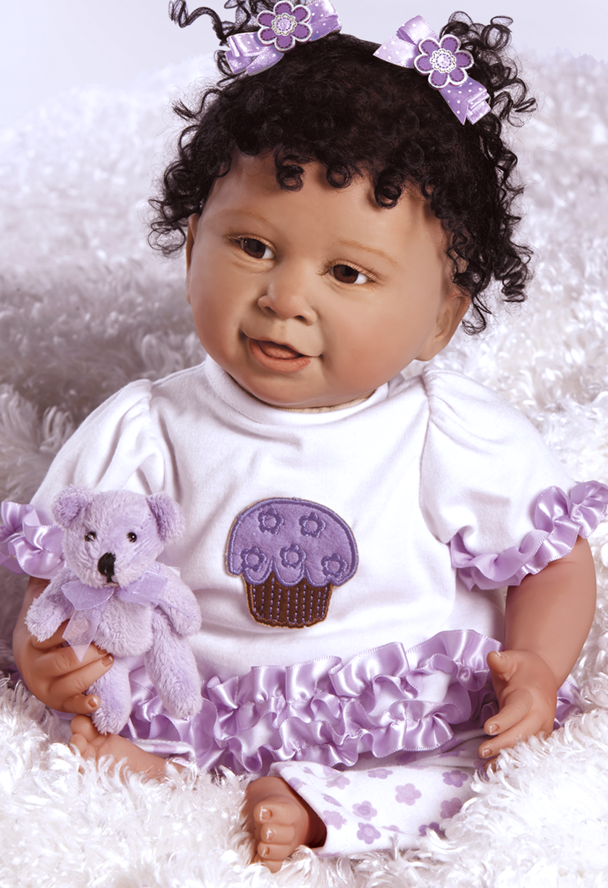 African American Baby Doll Cupcake_3.png (Png Image, 1225 - African American Baby, Transparent background PNG HD thumbnail
