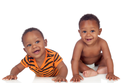 Tips And Tricks On How To Tell Twins Apart - African American Baby, Transparent background PNG HD thumbnail