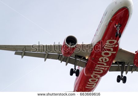 20Th Of June 2017 Berlin, Germany: The Underside Of A Modern Airplane And Its - Air Berlin Vector, Transparent background PNG HD thumbnail