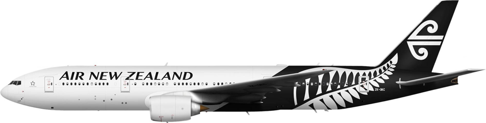 Boeing 777 200 - Air New Zealand, Transparent background PNG HD thumbnail