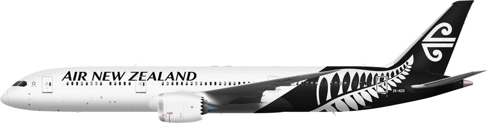 Boeing 787 9 - Air New Zealand, Transparent background PNG HD thumbnail