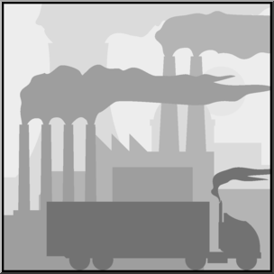 Clip Art: Environmental Concerns: Air Pollution Grayscale I Abcteach Pluspng.com   Preview 1 - Air Pollution Black And White, Transparent background PNG HD thumbnail
