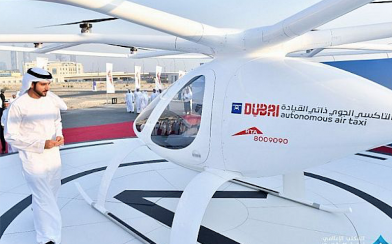 Dubai Has Successfully Tested The Worldu0027S First Air Taxi Service On Monday At United Arab Emirates City. The Unmanned Craft Is Developed By German Drone Hdpng.com  - Air Texi, Transparent background PNG HD thumbnail