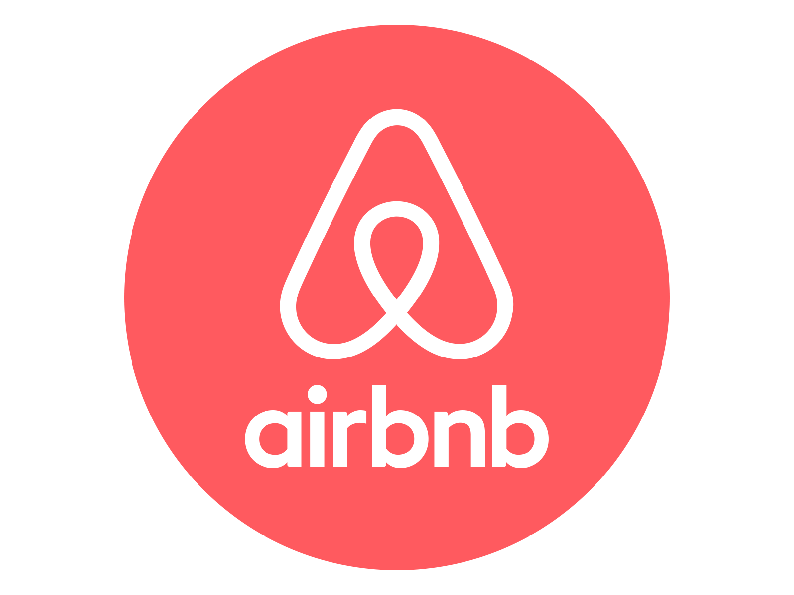 Airbnb Logo White on Black