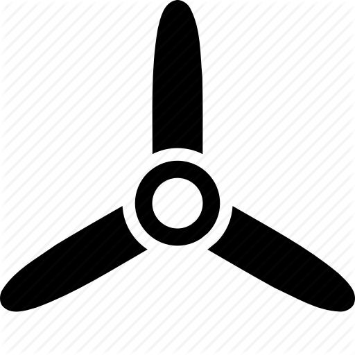 Air Turbine, Blade, Fan, Prop, Propeller, Rotor, Screw Icon - Airplane Prop, Transparent background PNG HD thumbnail