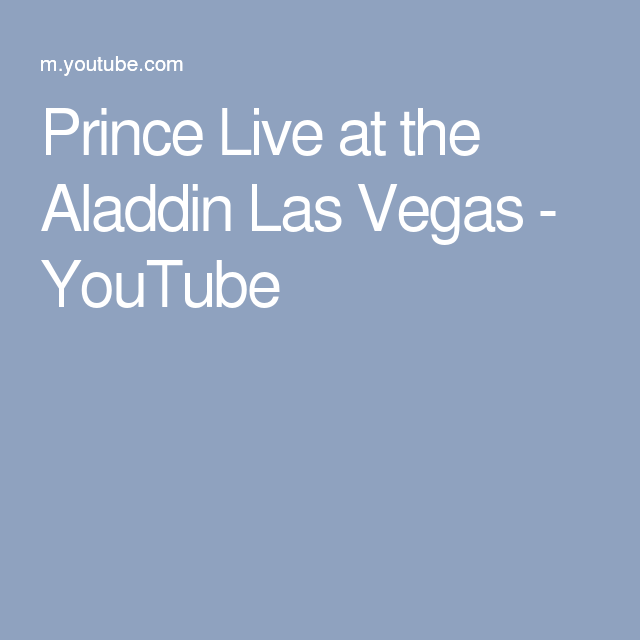Prince Live At The Aladdin Las Vegas   Youtube - Aladdin Las Vegas, Transparent background PNG HD thumbnail