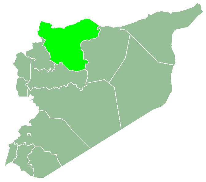 Map of Syria after Treaty of 