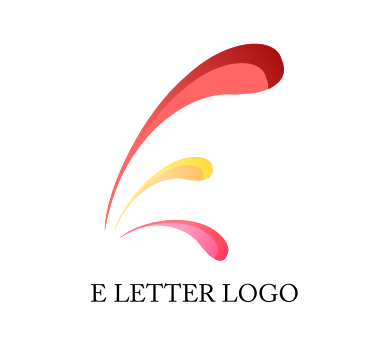 Vector e colour letter logo D