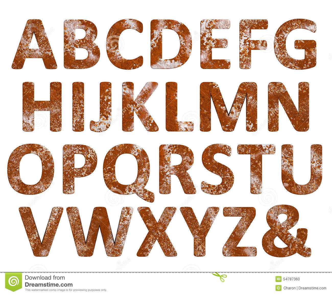 Rust English Alphabet Set Isolated - Alphabets, Transparent background PNG HD thumbnail