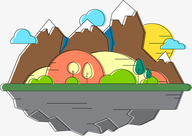 Floating Island Alpine Vector - Alpine Vector, Transparent background PNG HD thumbnail