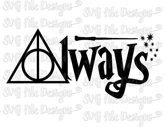 Harry Potter Always Deathly Hallows Wand Symbol By Svgfiledesigns - Always, Transparent background PNG HD thumbnail