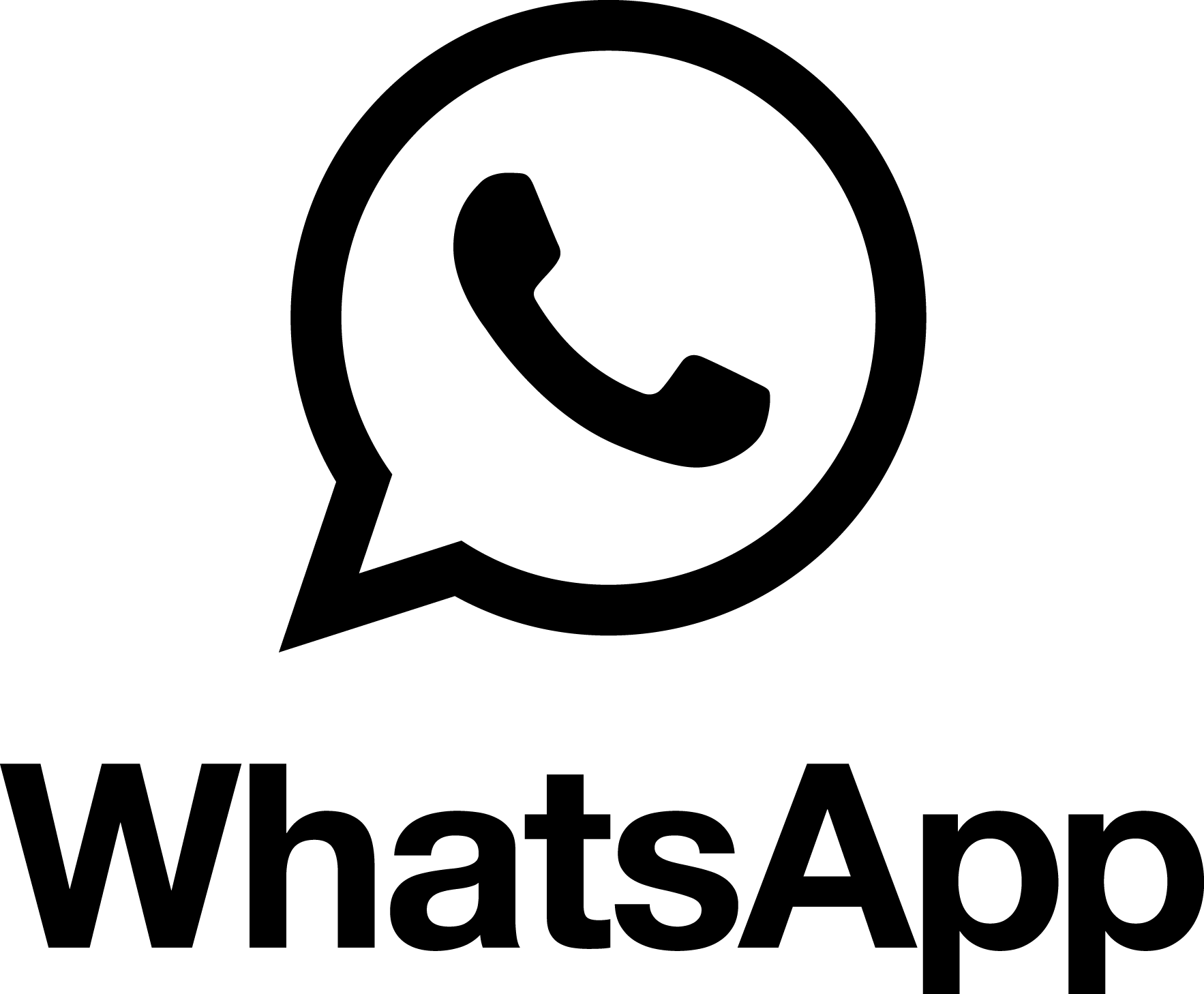 Whatsapp Logo - Ama Black Vector, Transparent background PNG HD thumbnail