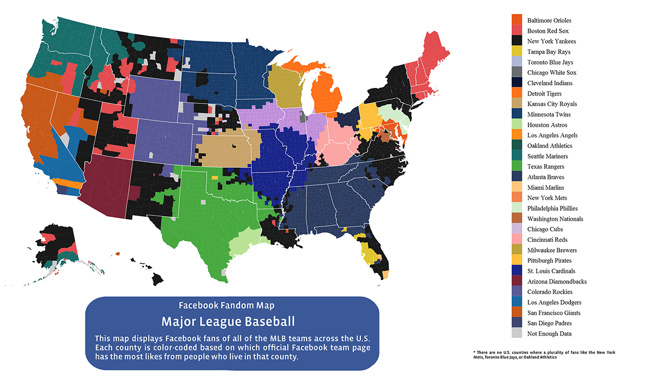 American Baseball Teams Png - Facebooku0027S Map Of Baseball Fandom Is As Fun As It Is Potentially Misleading., Transparent background PNG HD thumbnail