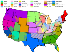 Mlb Blackout Map In The United States - American Baseball Teams, Transparent background PNG HD thumbnail