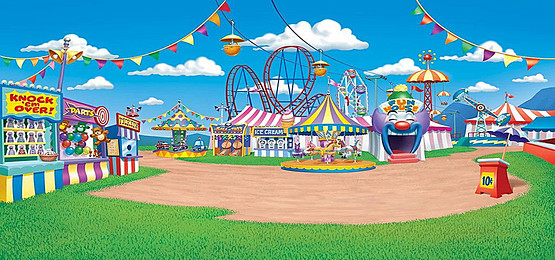 Cartoon Amusement Park Background, Cartoon, Amusement Park, Roller Coaster, Background Image - Amusement Park, Transparent background PNG HD thumbnail