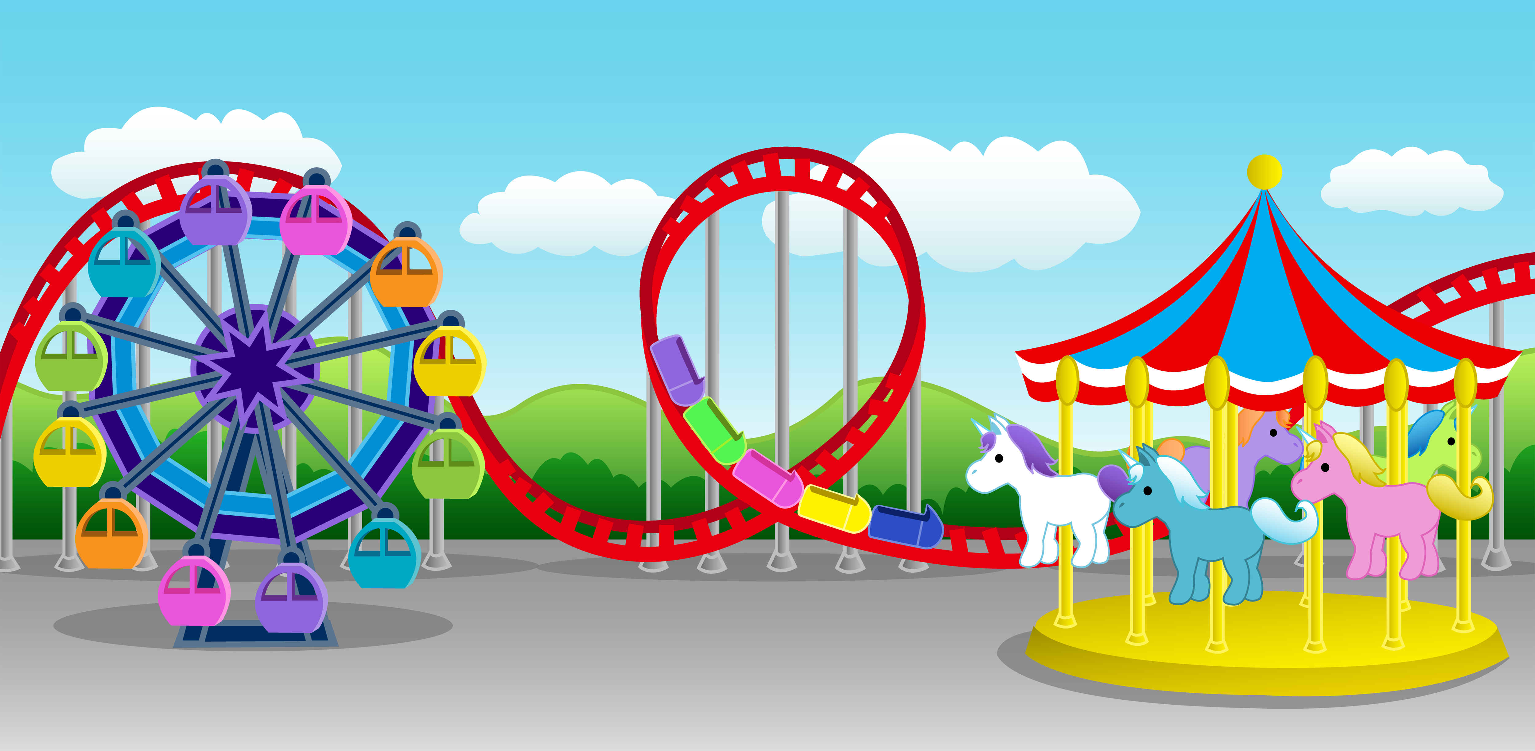 Parque De Diversiones - Amusement Park, Transparent background PNG HD thumbnail
