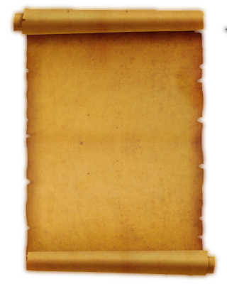 Rolled Old Paper Background - Ancient Letter Roll, Transparent background PNG HD thumbnail