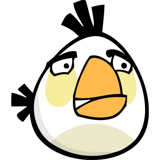 512X512Px Size Png Icon Of Angry Bird White - Angry Birds, Transparent background PNG HD thumbnail