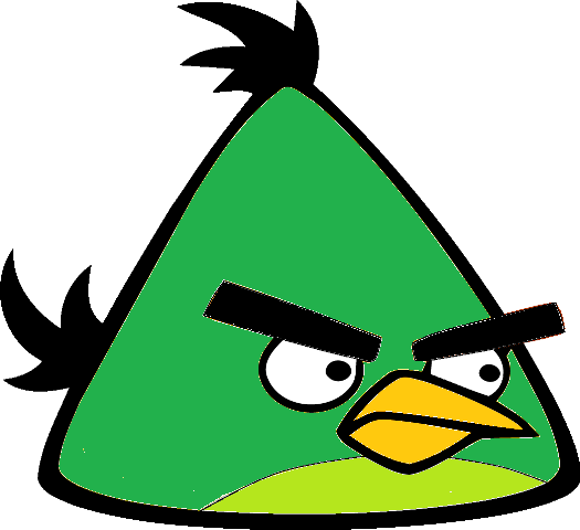 Mint Bird Artwork - Angry Birds, Transparent background PNG HD thumbnail